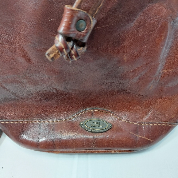 The Trend Original Brown Leather Crossbody Saddlebag Style Purse/ Handbag - Picture 2 of 9